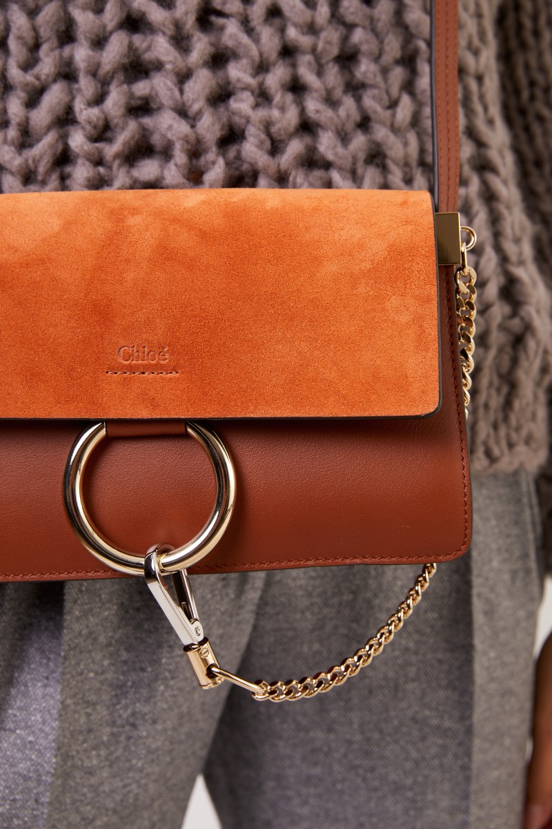 Chloé Umhängetasche 'Faye Small' Tobacco