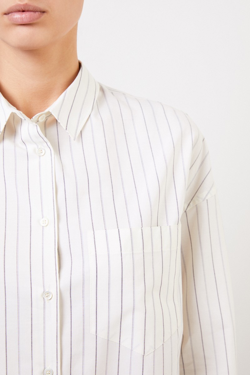 Aspesi Gestreifte Bluse mit Streifenmuster Crème/Multi