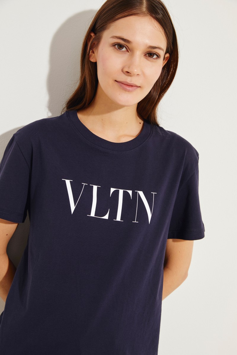 T-Shirt mit VLTN-Logo Marineblau