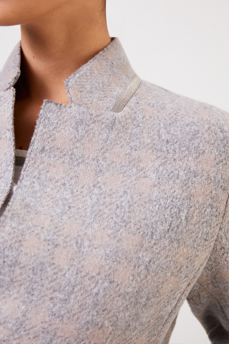 Fabiana Filippi Woll-Blazer mit Perlenverzierung Beige/Grau