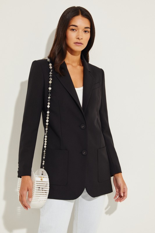 Taillierter Woll-Blazer 'Alfred' Schwarz