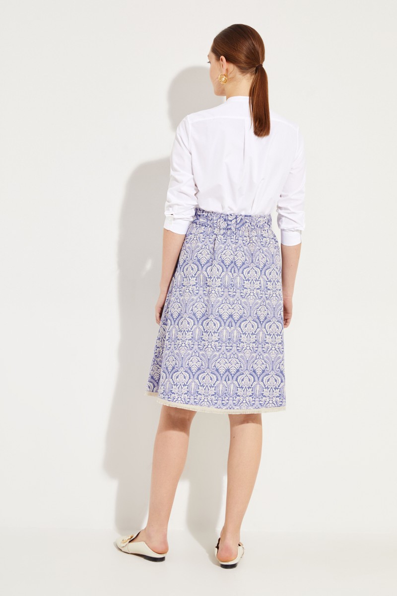 Jacquard Rock Blau/Weiß