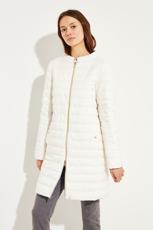 Wendbare Daunenjacke Weiß/Blau