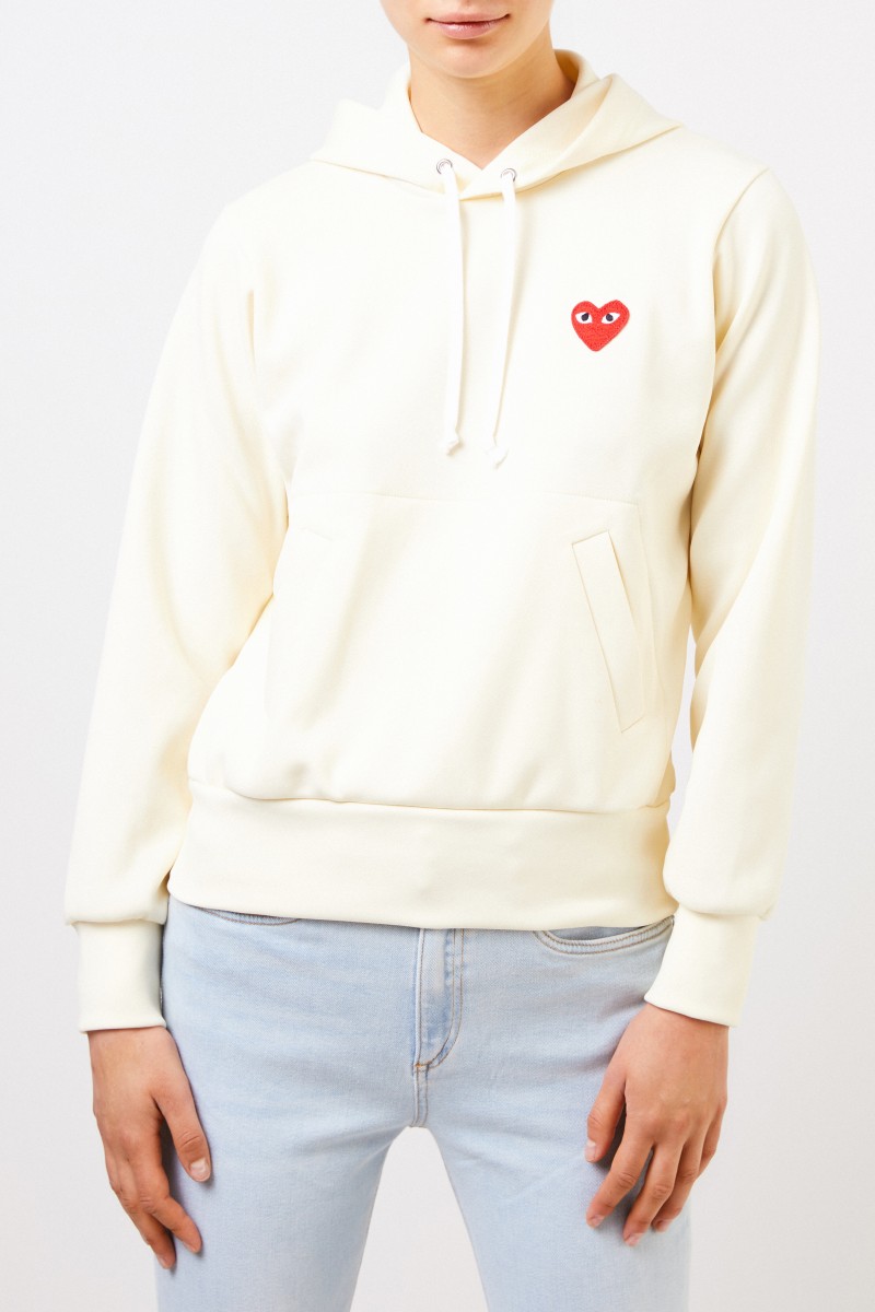 Hoodie mit Herz-Emblem Gelb