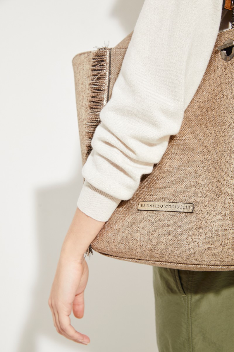 Wendbarer Shopper Beige/Bronze