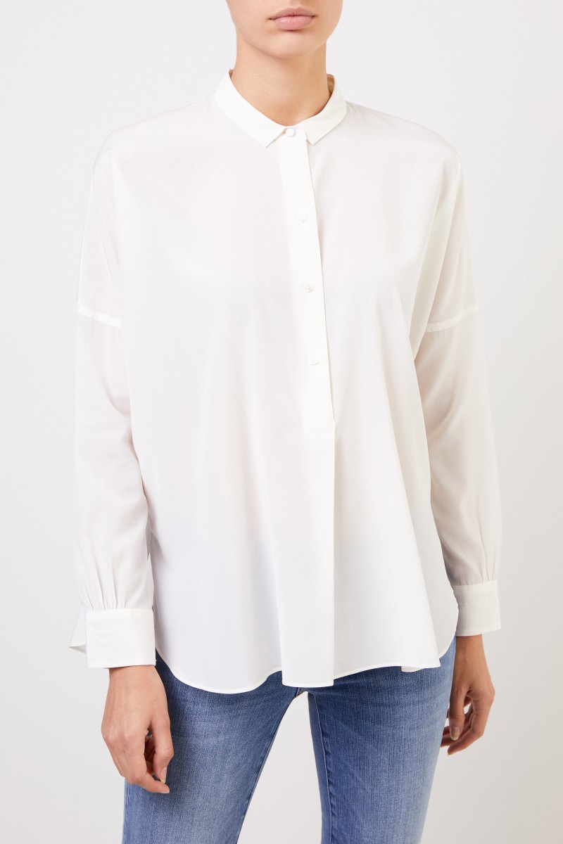 Steffen Schraut Seiden-Bluse mit Detail Crème