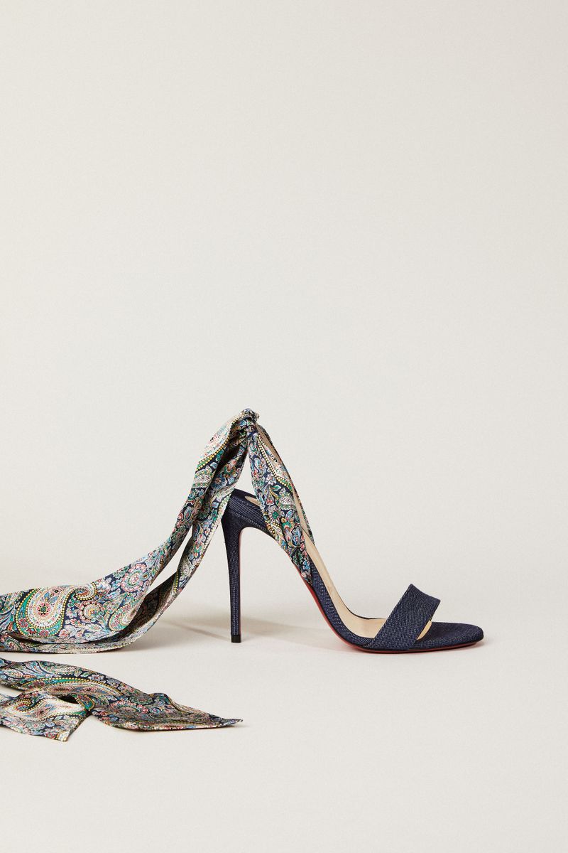 Sandale 'Du Desert' mit Bindedetail Denim