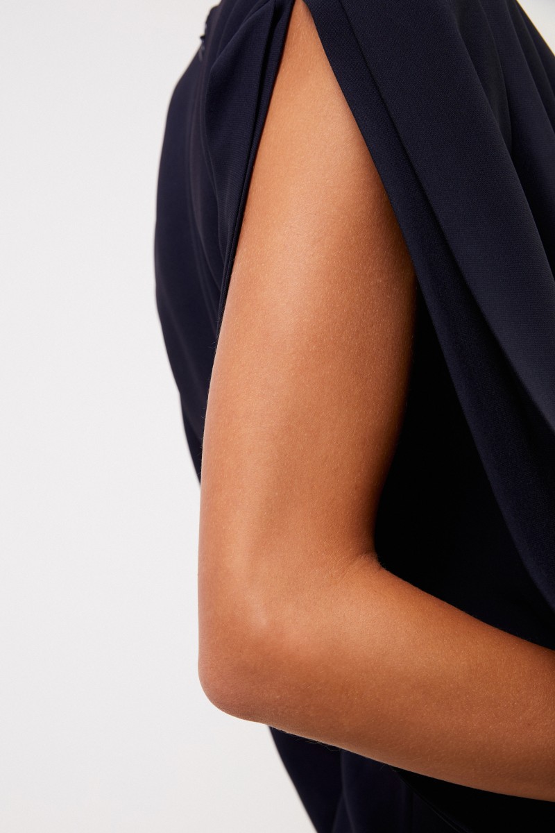 Stella McCartney Kleid 'Cady' mit Bindedetail Marineblau