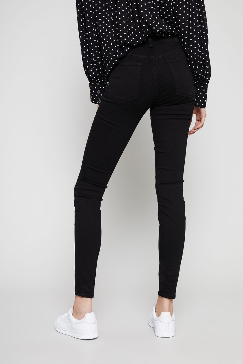 High Waist Jeans Schwarz