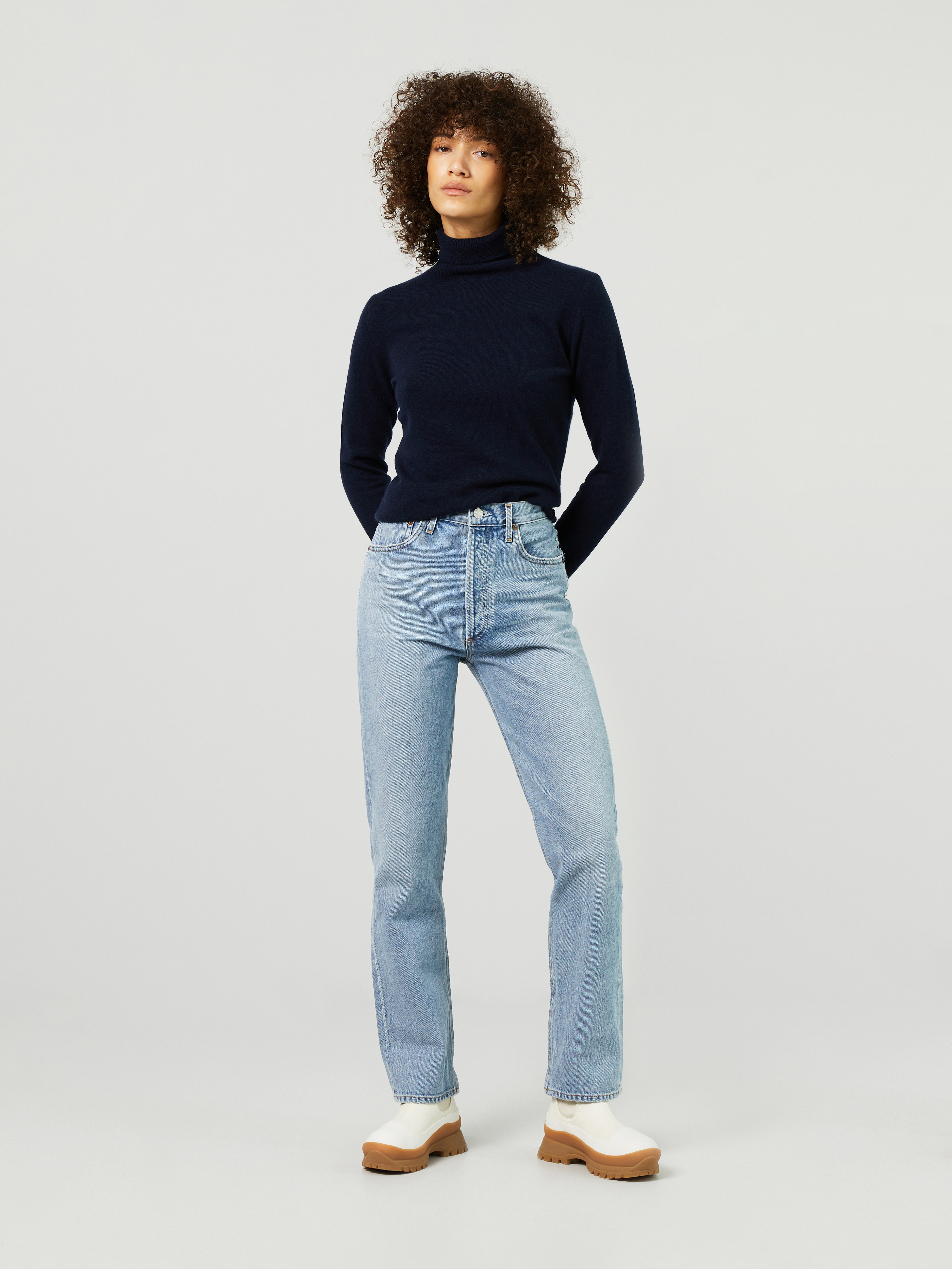 navy cashmere turtleneck