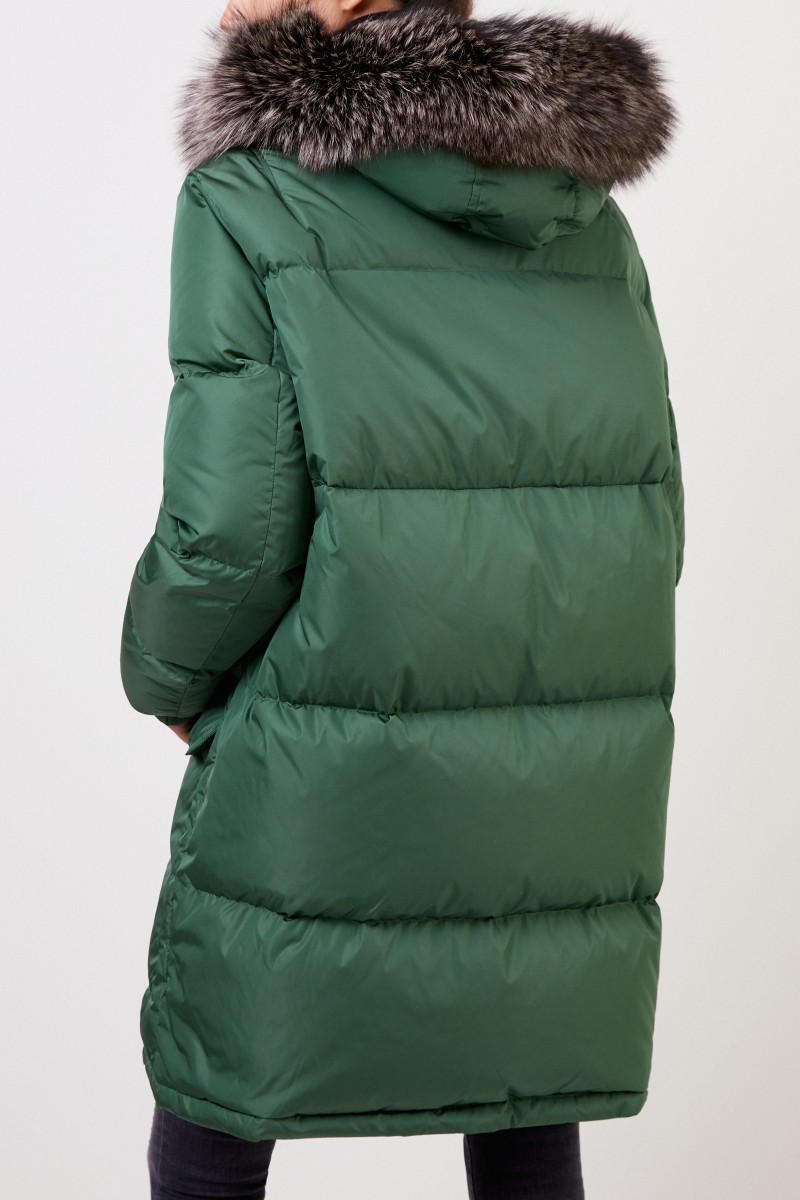 Army by Yves Salomon Daunenparka mit Pelzkragen Grün