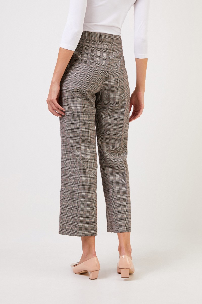 Stella McCartney Wool pants 'Carlie' with glencheck Multi