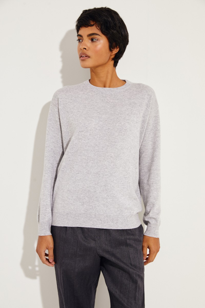 Cashmere-Pullover Grau