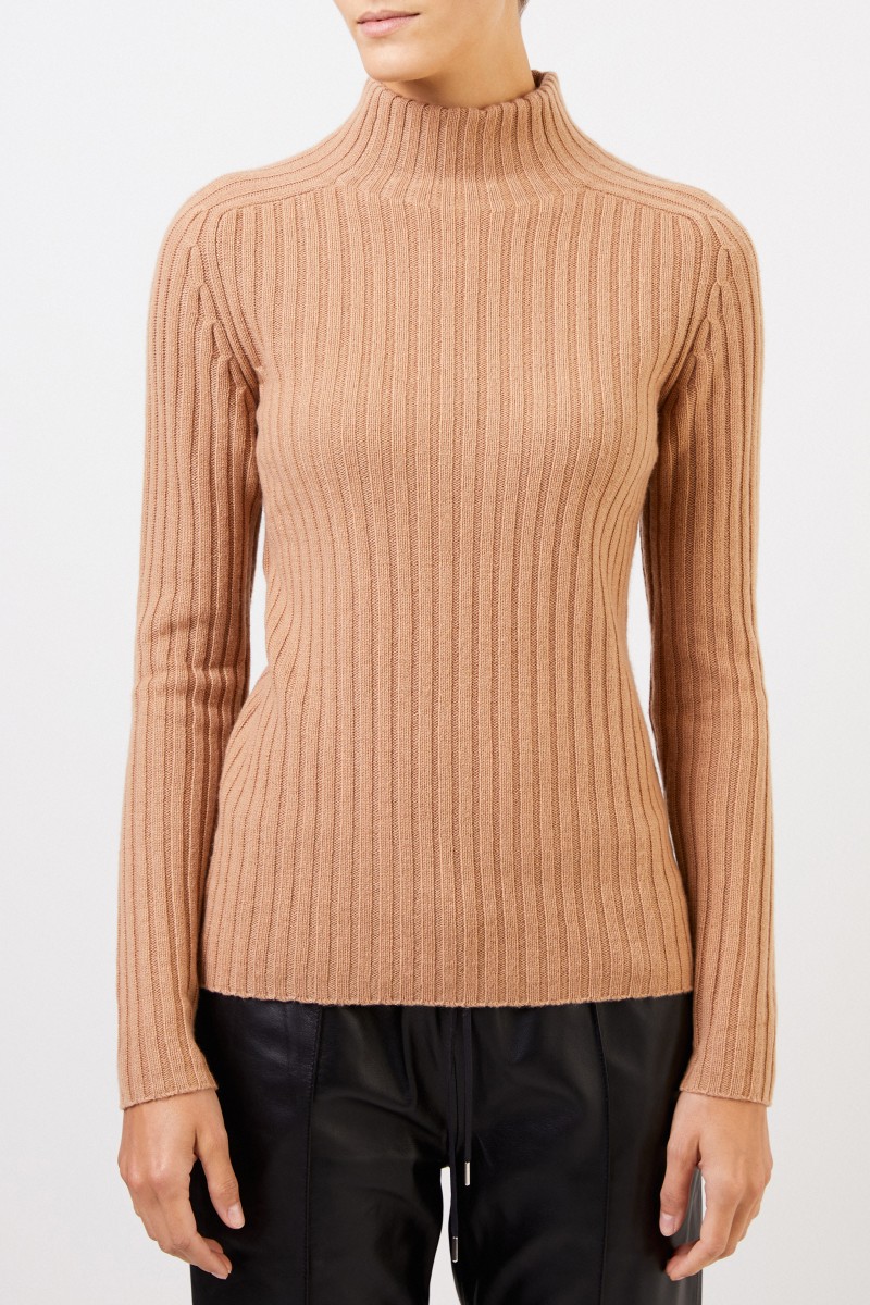 Rippstrick Cashmere-Pullover 'Ciela' Camel