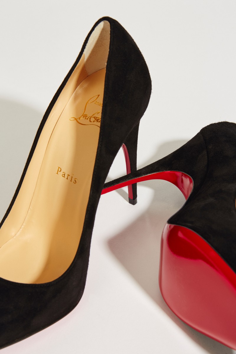 Veloursleder-Pump 'Alminette' Schwarz