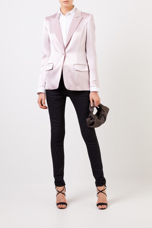Talbot Runhof Satinblazer 'Tundra1' Rosé