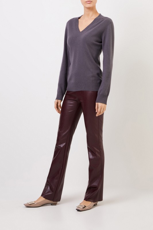 Fabiana Filippi Woll-Seiden-Pullover mit Lurex-Detail Graphit