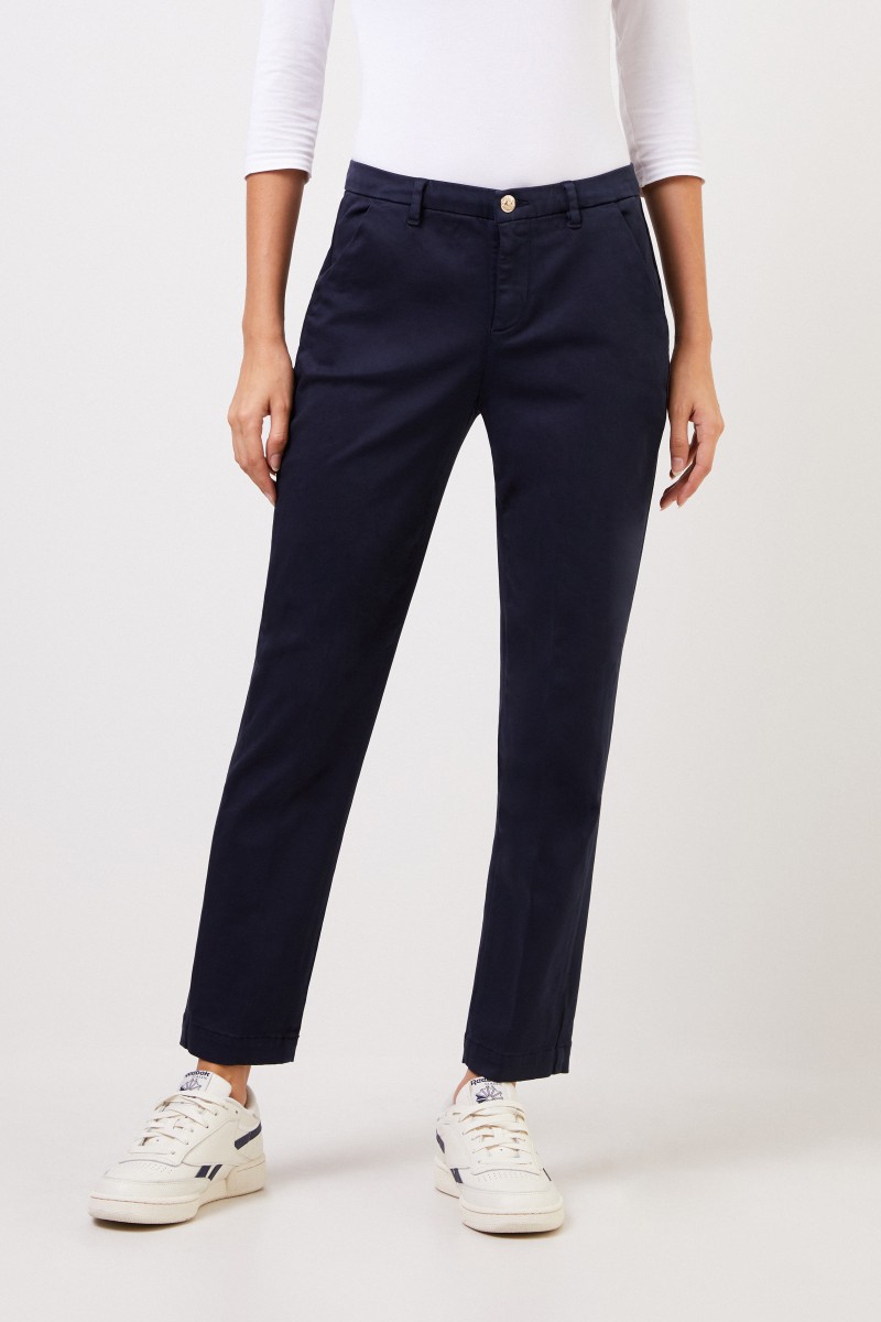 7 for all mankind Klassische Chino-Hose Marineblau