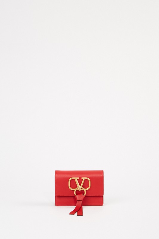 Valentino Pochette VRING mit Kettenriemen Rot