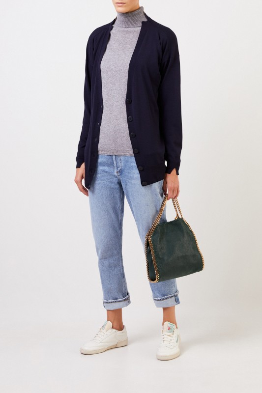 Stella McCartney Woll-Cardigan Marineblau