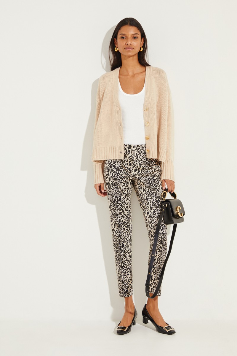 Baumwoll-Hose 'Ros' mit Print Multi
