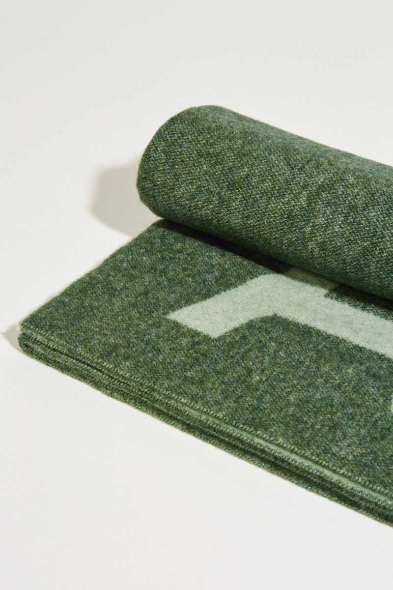 Klassischer Wollschal 'Toronty Logo' Grün