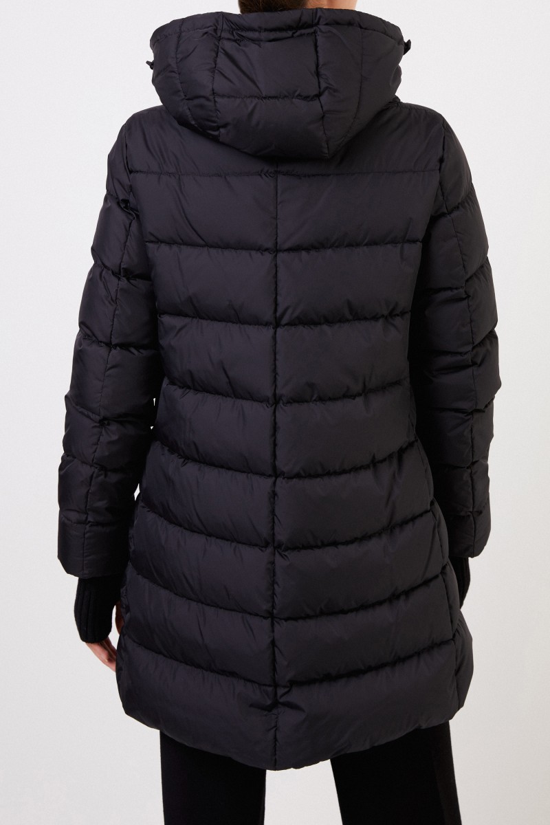 Herno Daunenjacke mit Strickbündchen Schwarz