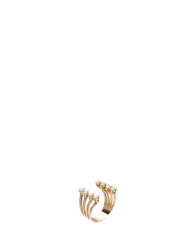 Delfina Delettrez Ring 'Dots' mit Diamanten 18K Rotgold