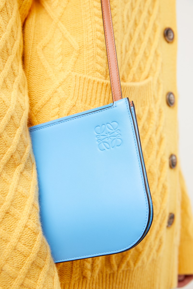 Loewe Umhängetasche 'Gate Double Zip' Sky/Tan