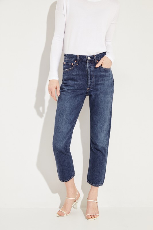 High Rise Jeans 'Riley' Blau