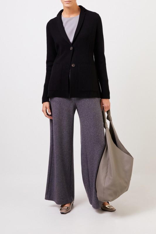 Iris von Arnim Cashmere Doubleface-Jacke 'Pallina' Schwarz