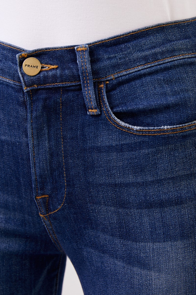 Frame Highrise Skinny-Jeans 'Le High Skinny' Blau
