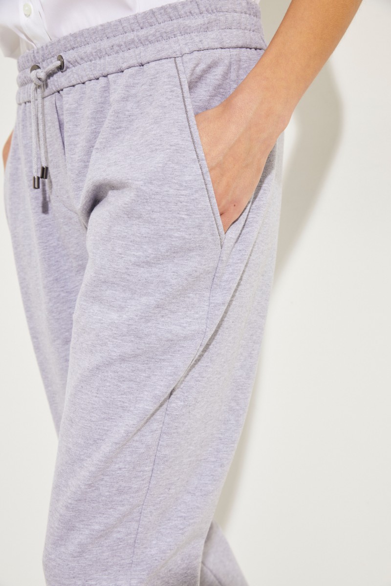 Jogginghose mit Perlenverzierung Grau