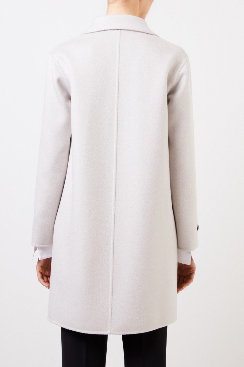 Manzoni 24 Klassischer Cashmere-Mantel Grau