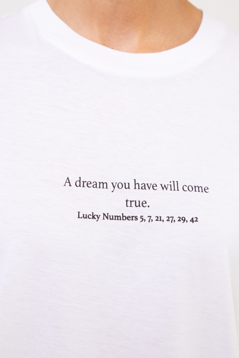 Stella McCartney T-Shirt mit Aufdruck Weiß