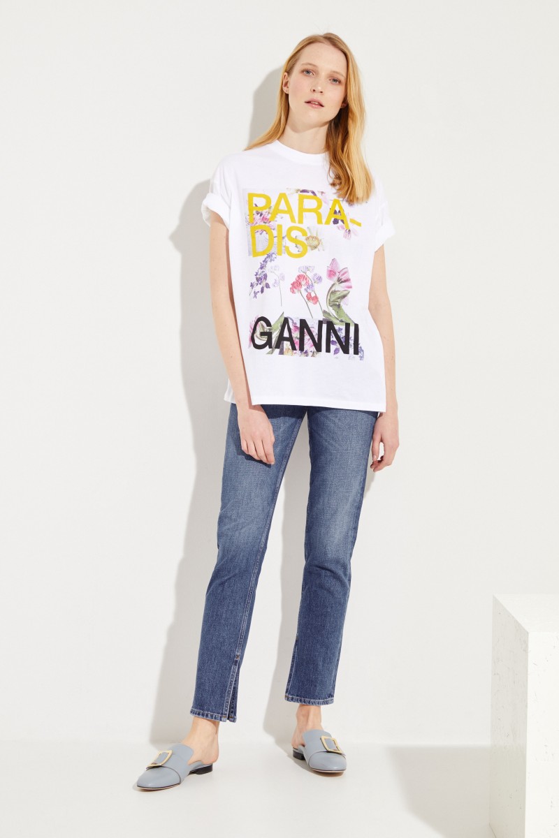 T-Shirt mit Aufdruck Weiß/Multi