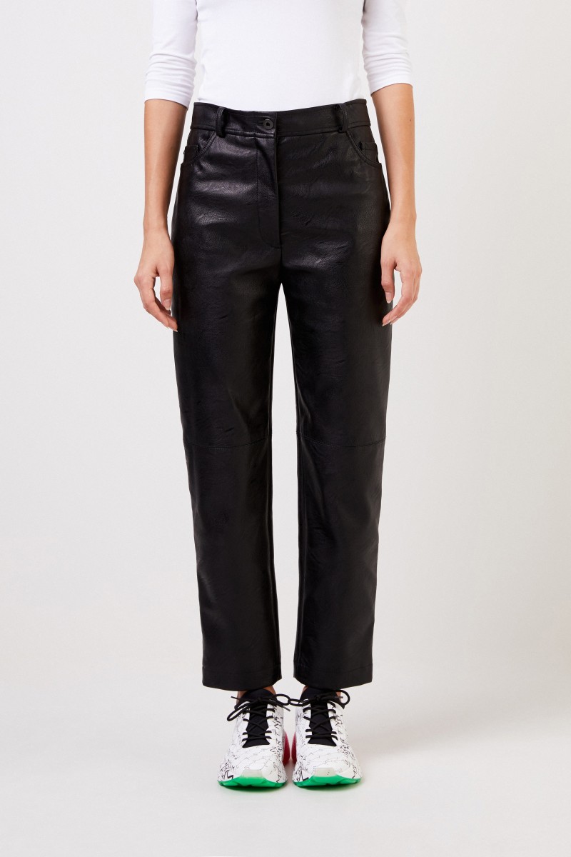 Stella McCartney Leatherette-Pants 'Hailey' Black