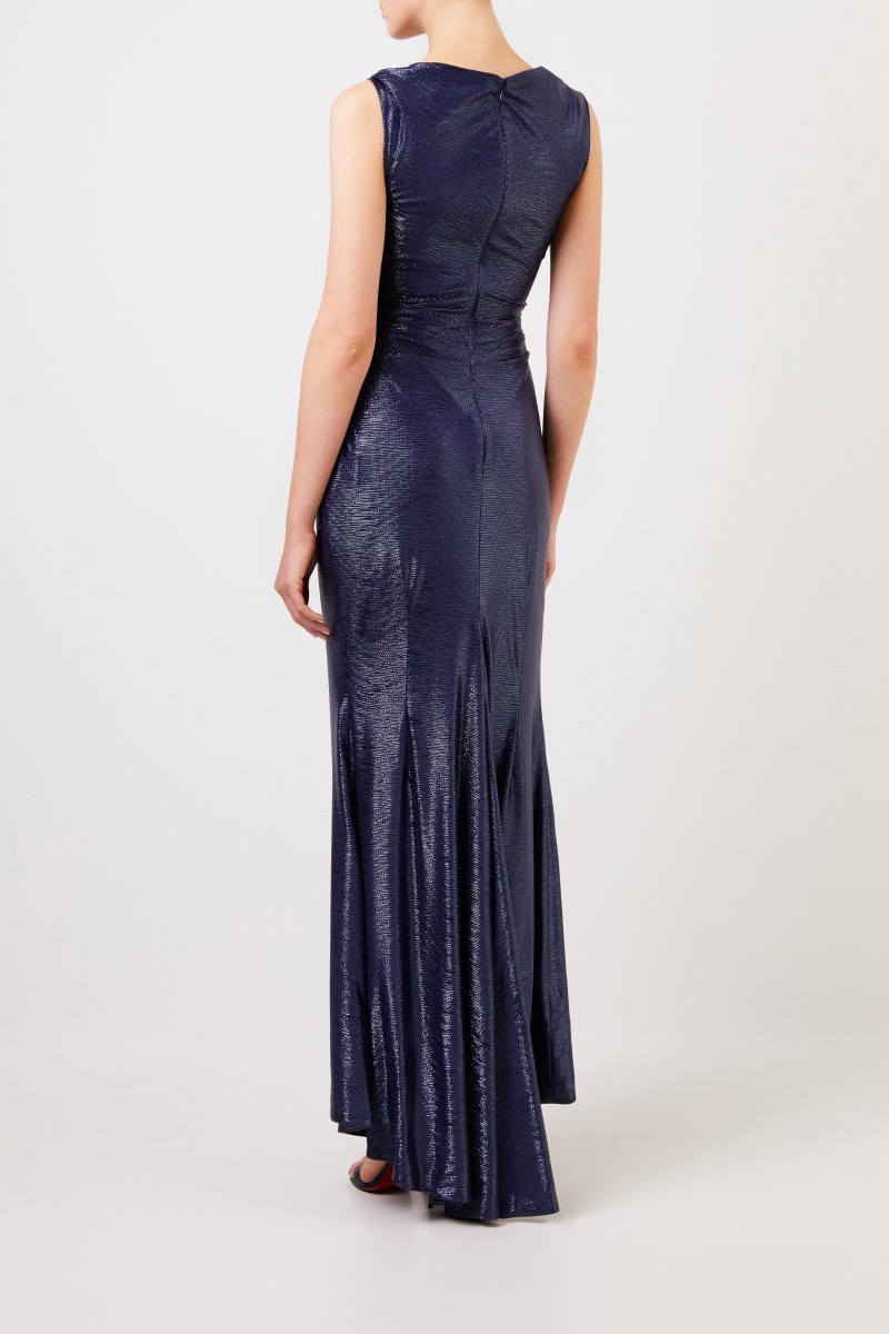 Langes Abendkleid 'Towanda1' Dunkelblau