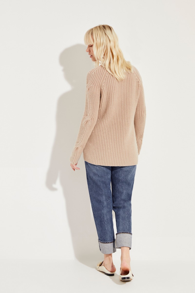 Cashmere-Cardigan 'Maggie' Beige