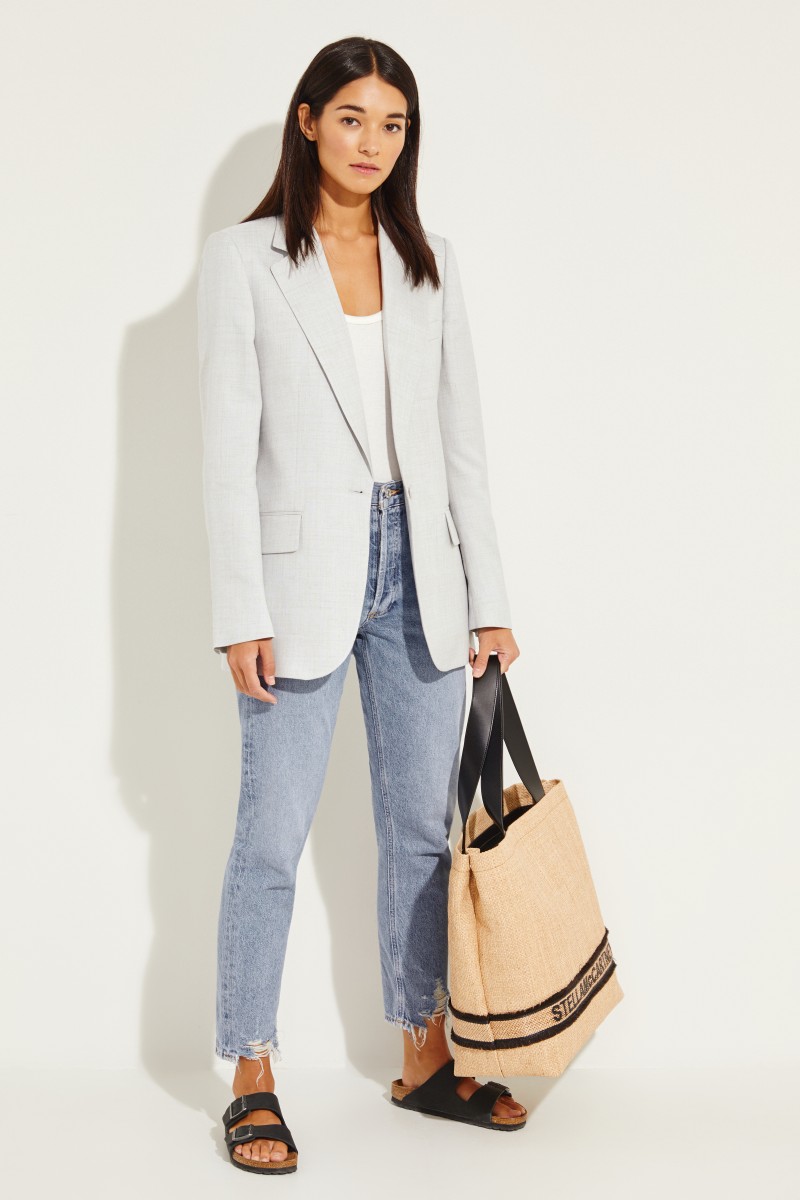 Taillierter Blazer Hellblau