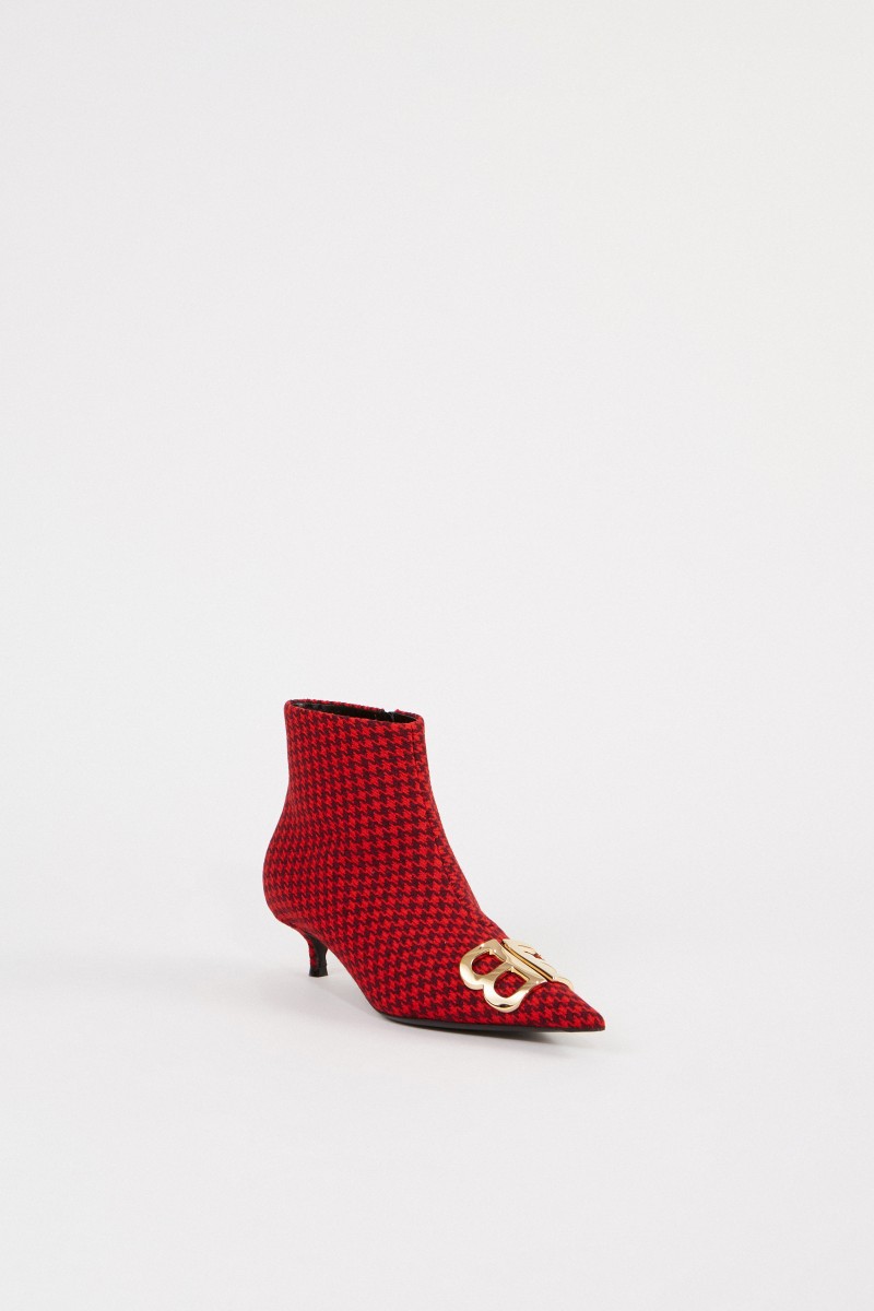 Balenciaga Stiefelette mit Logo Rot/Schwarz