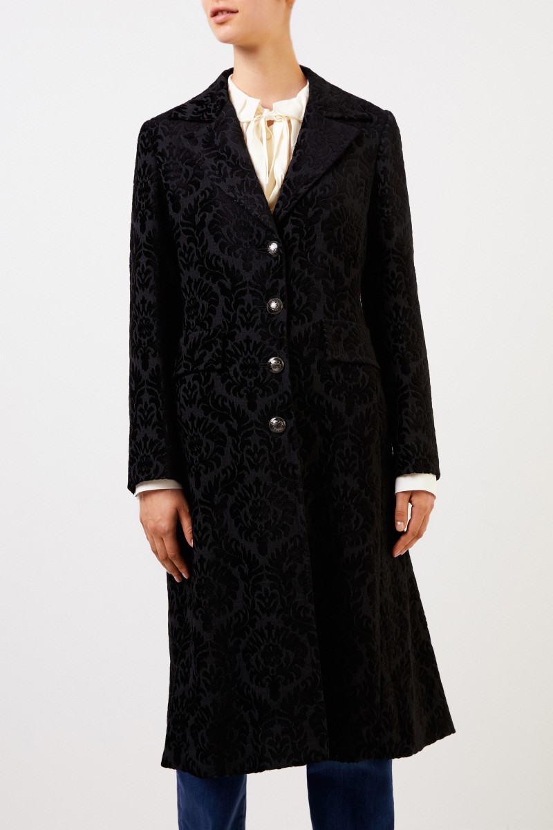 Etro Jacquard-Mantel Schwarz