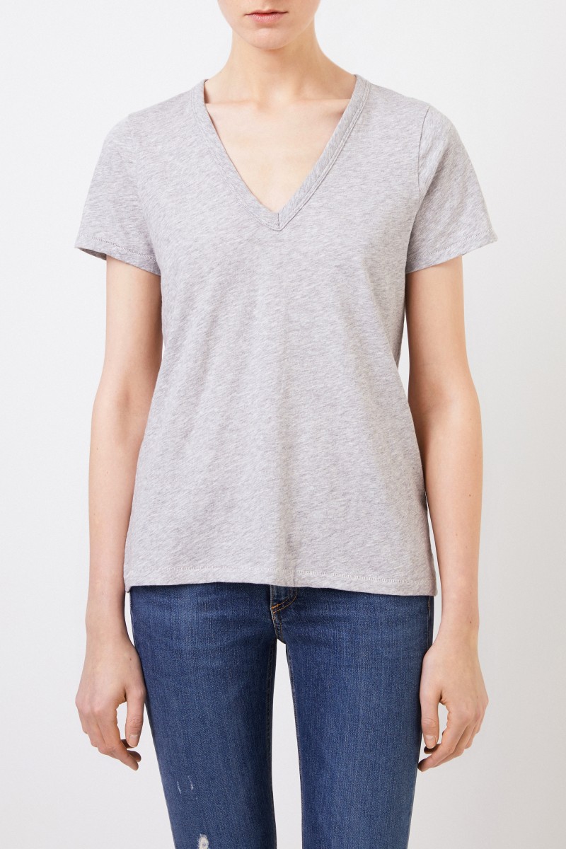 Rag&Bone Baumwoll-Shirt 'The Vee' Grau