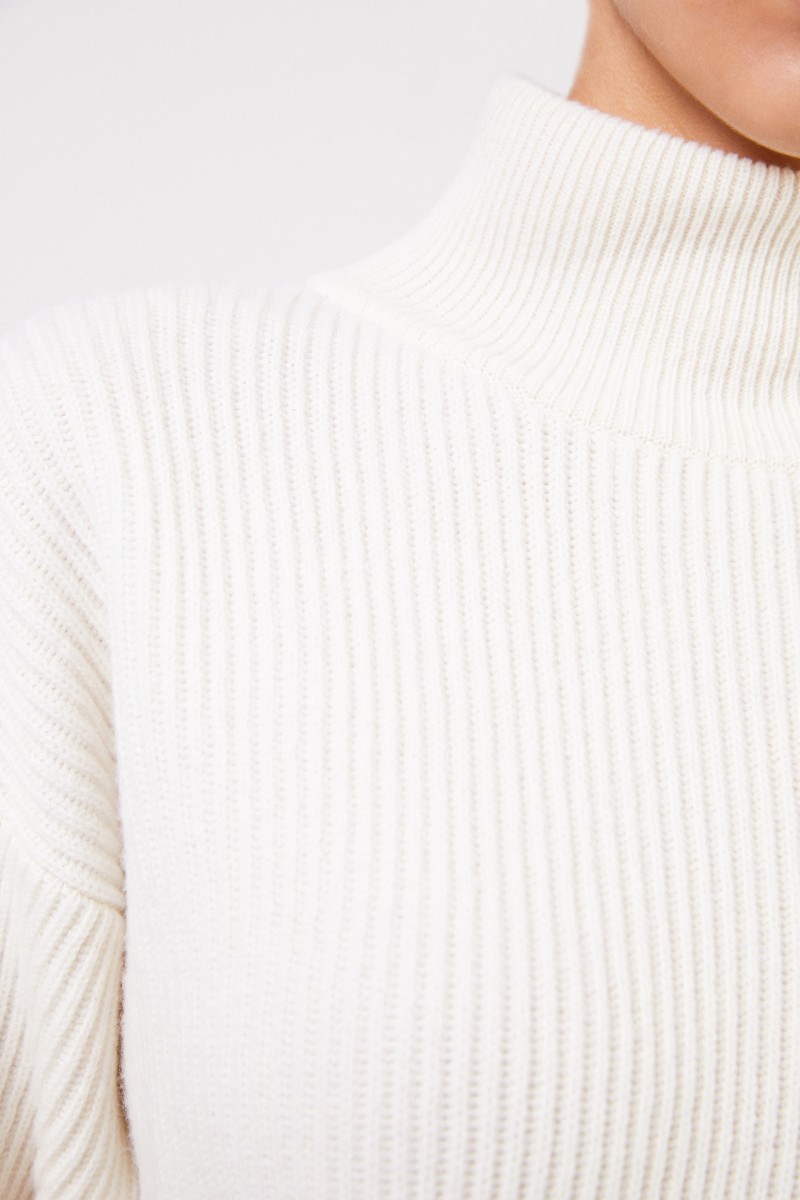 Agnona Cashmere-Pullover Crème