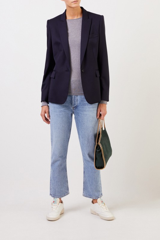 Stella McCartney Woll-Blazer 'Iris' Marineblau