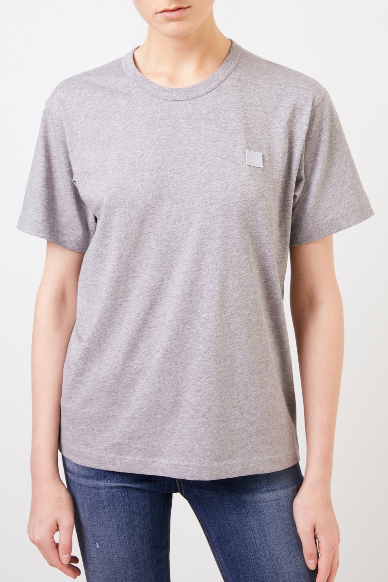 Acne Studios T-Shirt 'Nash Face' Grau