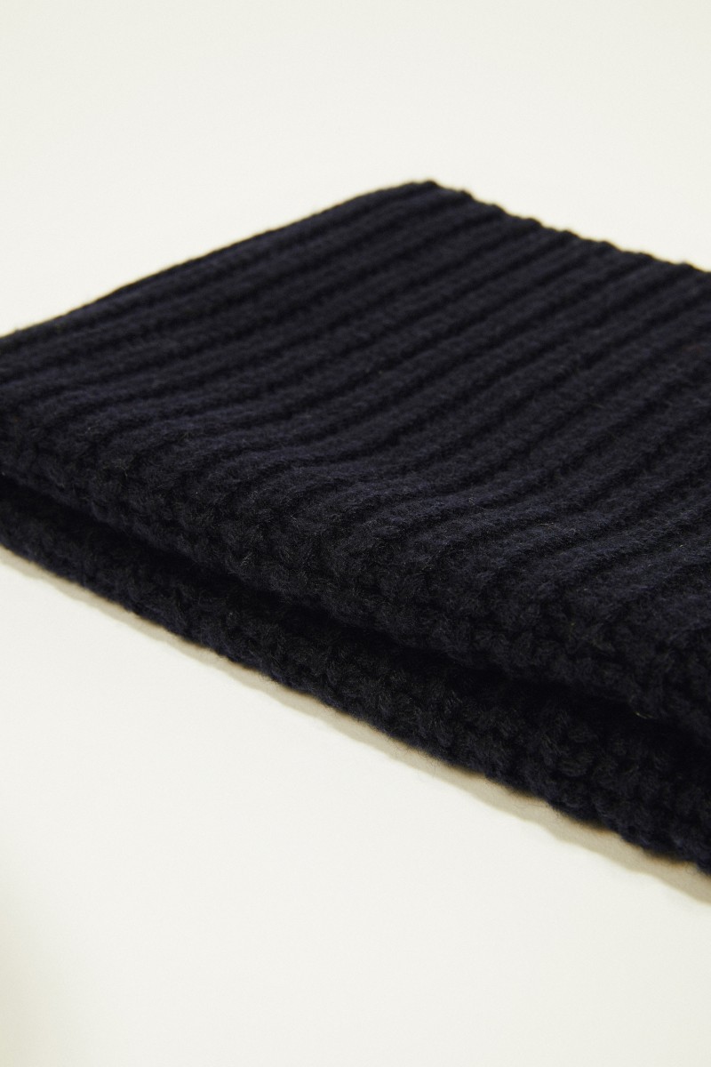 Cashmere-Schlauch-Schal Blau