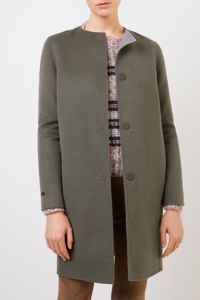 Manzoni 24 Woll-Cashmere-Mantel Salbei