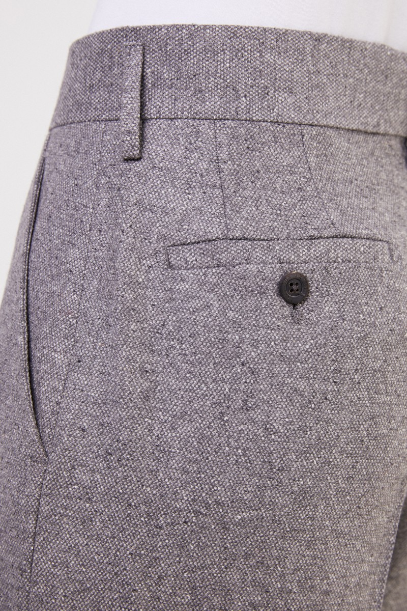 Iris von Arnim Woll-Seiden-Gabardinehose 'Jovell' Grau