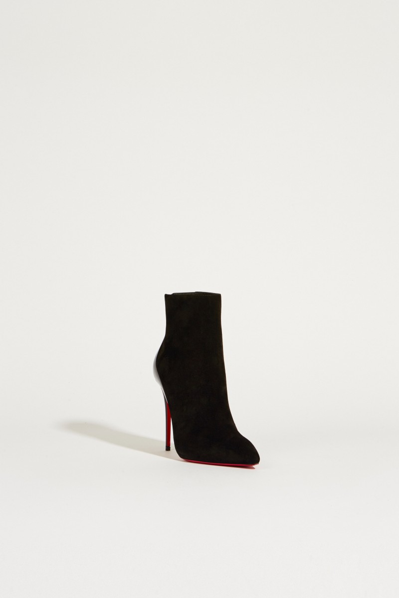 Veloursleder-Stiefelette 'Delicotte' Schwarz